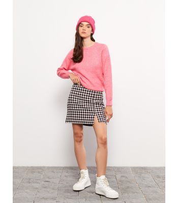 Plaid Tweed Women's Tube Skirt