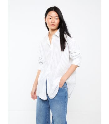 Striped Long Sleeve Oversize Women's Shirt