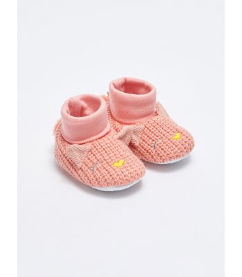 3D Applique Detailed Baby Girl Pre-Toddler House Shoes
