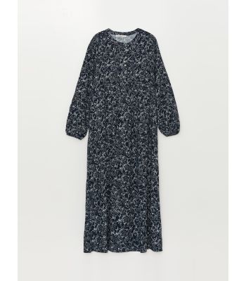 Patterned Long Sleeve Women Dress