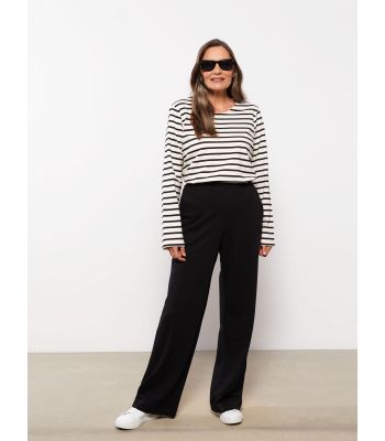 Elastic Waist Standard Fit Plain Cotton Women's Sweatpants