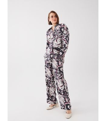 Elastic Waist Comfortable Pattern Patterned Women's Trousers