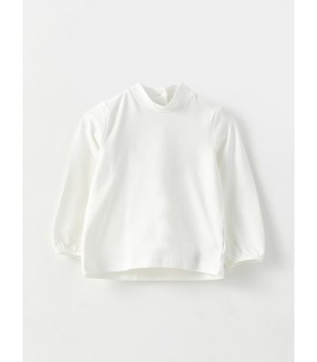 Half Turtleneck Long Sleeve Basic Baby Girl T-shirt