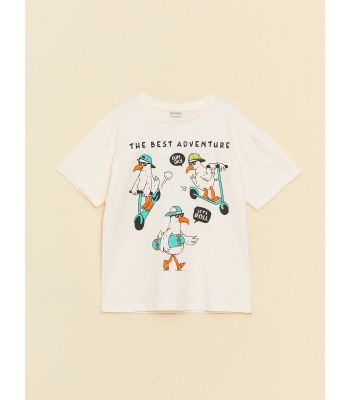 Comfortable Fit Crew Neck Printed Boys T-Shirt