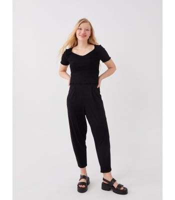 Women's Elastic Waist Straight Sweatpants