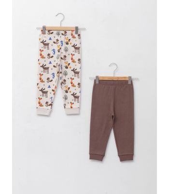 Elastic Waist Cotton Baby Boy Pajama Bottom 2 Pieces