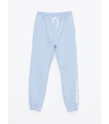 Elastic Waist Printed Girl Jogger Sweatpants