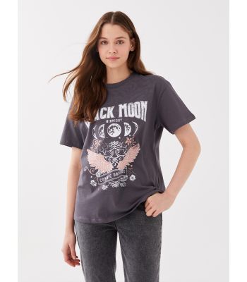 Crew Neck Printed Short Sleeve Women's T-shirt