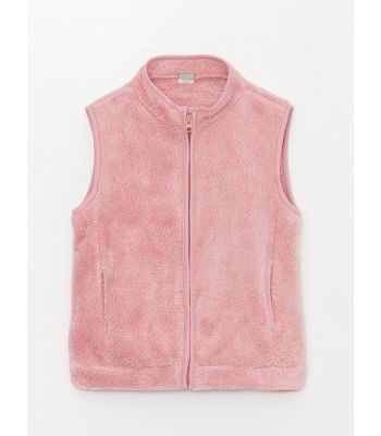 Plush Girl Zipper Vest