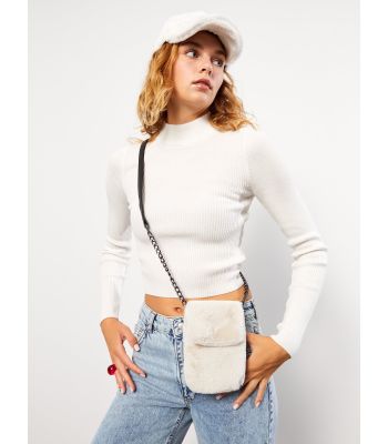 Plain Fur Women Phone Bag