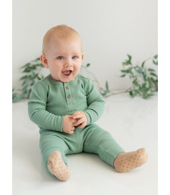 Crew Neck Long Sleeve Baby Boy Pajama Set