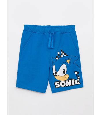 Sonic Printed Boys Shorts With Elastic Waist