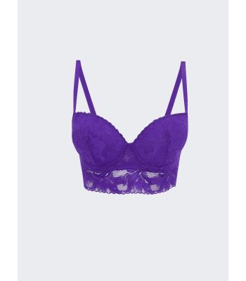 Underwire Half Filled Lace Detailed T-Shirt Bra