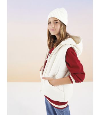 Hooded Basic Girl Down Vest