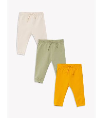 Elastic Waist Basic Baby Boy Trousers 3-Pack