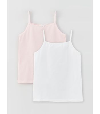 Square Collar Basic Strap Girls Athlete 2 Pack