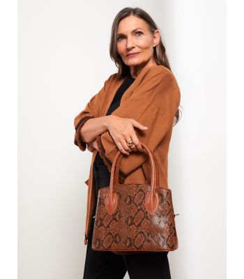 Leather Look Patterned Women Arm Bag