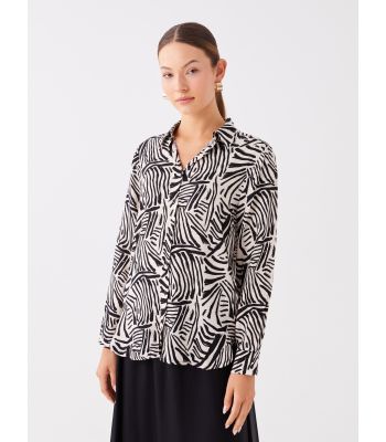 Patterned Long Sleeve Women's Shirt