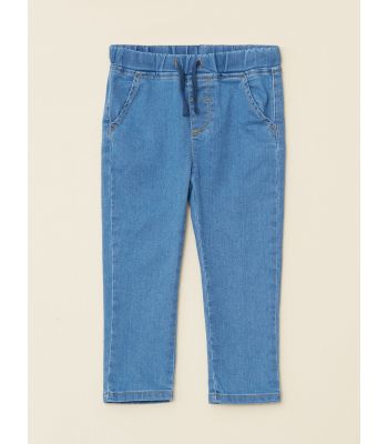 Elastic Waist Basic Baby Boy Denim Trousers