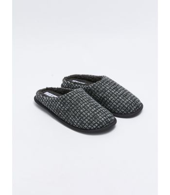 Closed Front Patterned Men's Indoor Slippers