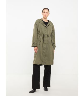 Hooded Regular Long Sleeve Women's Raincoat