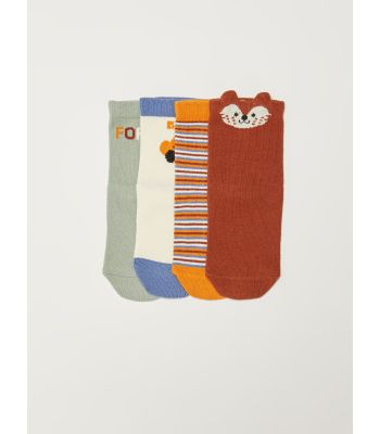 Patterned Baby Boy Socks 4 Pack