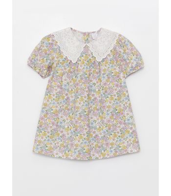 Baby Collar Short Sleeve Lace Baby Girl Dress