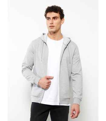 Relaxed Fit Hooded Men's Sports Cardigan