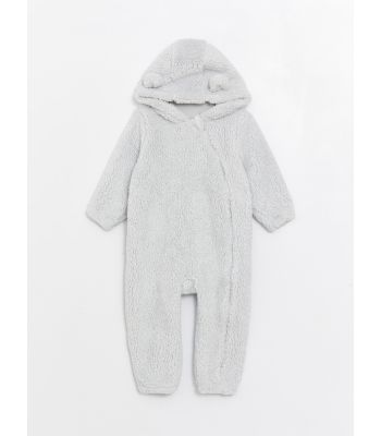 Hooded Long Sleeve Baby Boy Plush Jumpsuit