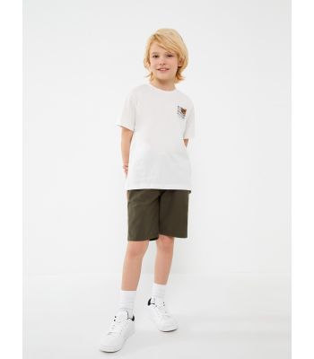 Basic Elastic Waist Boy Shorts