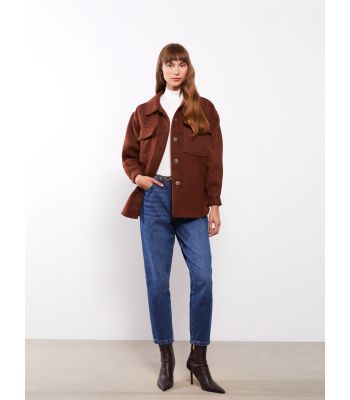 Regular Long Sleeve Women's Shirt Jacket