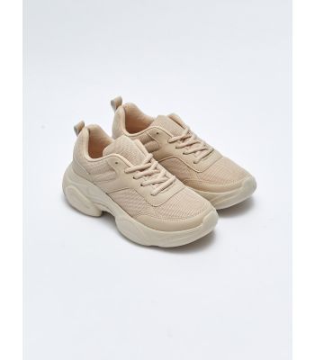 Lace-Up Thick Sole Women's Active Sneakers