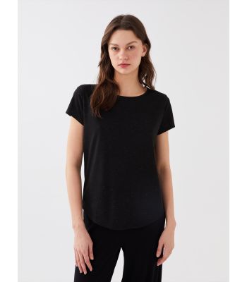 Women Crew Neck Straight Short Sleeve T-Shirt