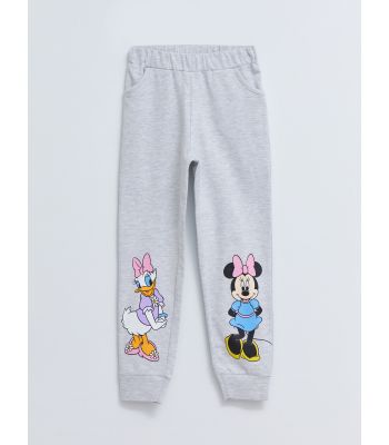 Elastic Waist Minnie Mouse and Daisy Duck Printed Girl Jogger Sweatpants