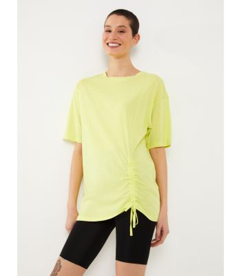 Crew Neck Straight Short Sleeve Oversize Women's T-Shirt