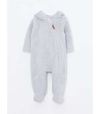 Hooded Long Sleeve Baby Boy Plush Jumpsuit