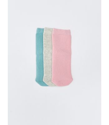 Basic Baby Girl Towel Socket Socks 3-Pack