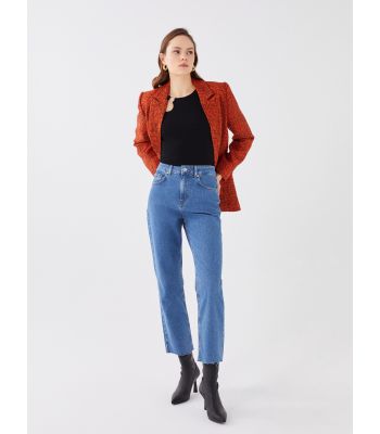 Women's Standard Fit Regular Denim Trousers