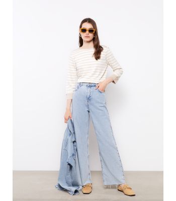 Boat Neck Striped Women's T-shirt