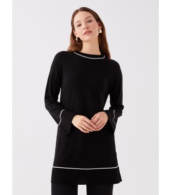 Crew Neck Regular Long Sleeve Women's Tricot Tunic