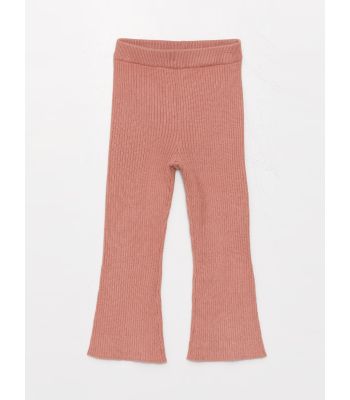 Soft Textured Baby Girl Knitwear Tights with Elastic Waist
