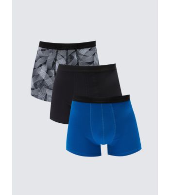 Standard Fit Elastic Fabric Men's Boxer 3-Pack