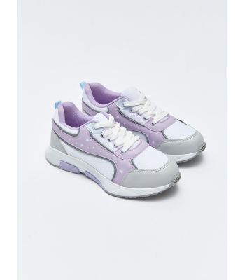 Lace-Up Printed Girls' Active Sneakers
