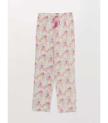 Women's Elastic Waist Floral Pajama Bottom
