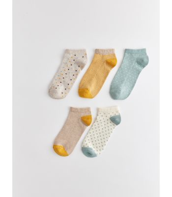 Patterned Women's Booties Socks 5-Pack