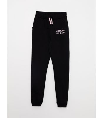 Elastic Waist Printed Girl Jogger Sweatpants