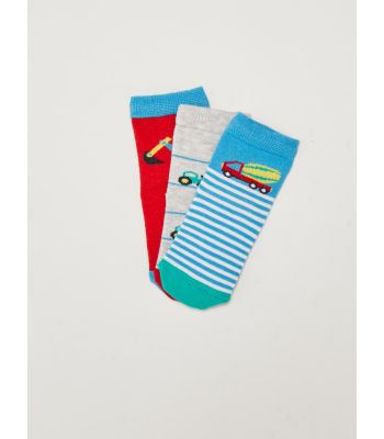 Printed Baby Boy Socket Socks 3-Pack