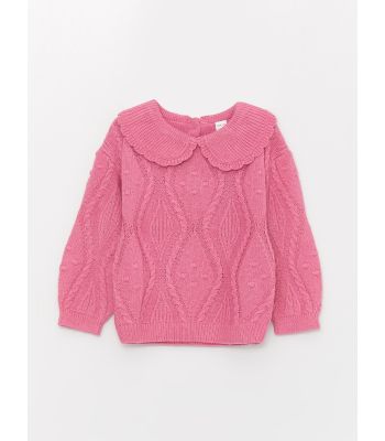 Bebe Collar Baby Girl Knitwear Sweater