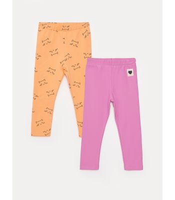 Elastic Waist Baby Girl Tights 2-Pack