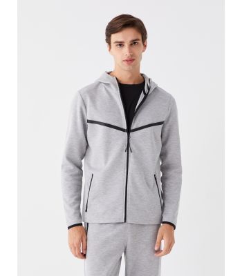 Hooded Long Sleeve Men's Sports Cardigan